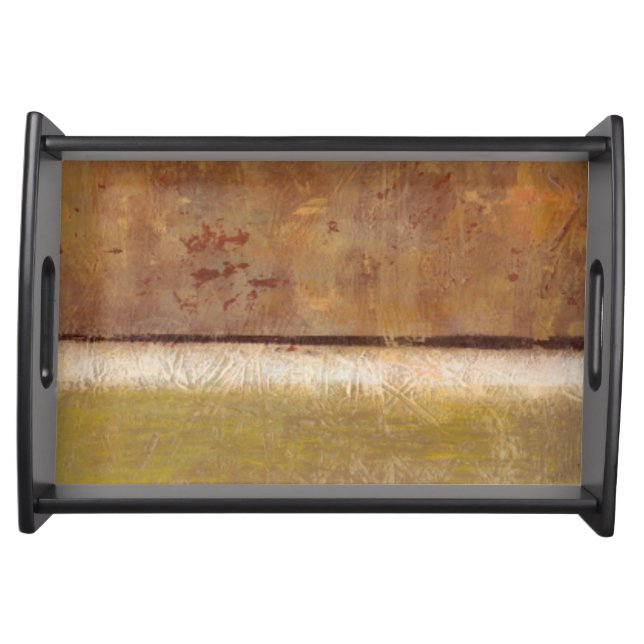 Modern Painting in Earth Tones by Norman Wyatt Serving Tray (Front)
