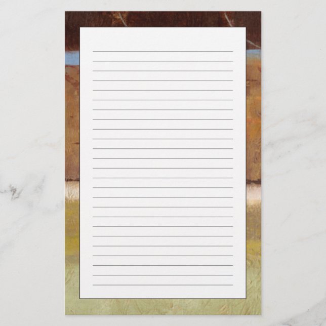 Modern Painting in Earth Tones by Norman Wyatt Stationery (Front)