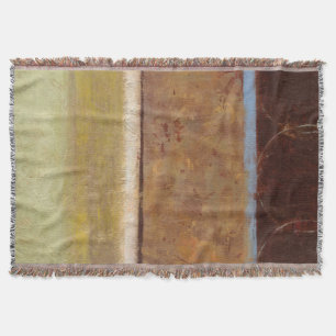 Modern Painting in Earth Tones by Norman Wyatt Throw Blanket