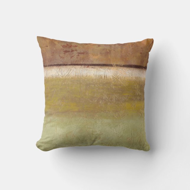 Modern Painting in Earth Tones by Norman Wyatt Throw Pillow (Front)