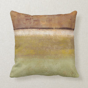 Modern Painting in Earth Tones by Norman Wyatt Throw Pillow