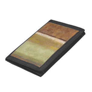 Modern Painting in Earth Tones by Norman Wyatt Tri-fold Wallet