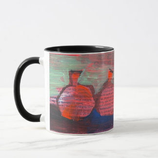 Modern painting, pomegranate mug
