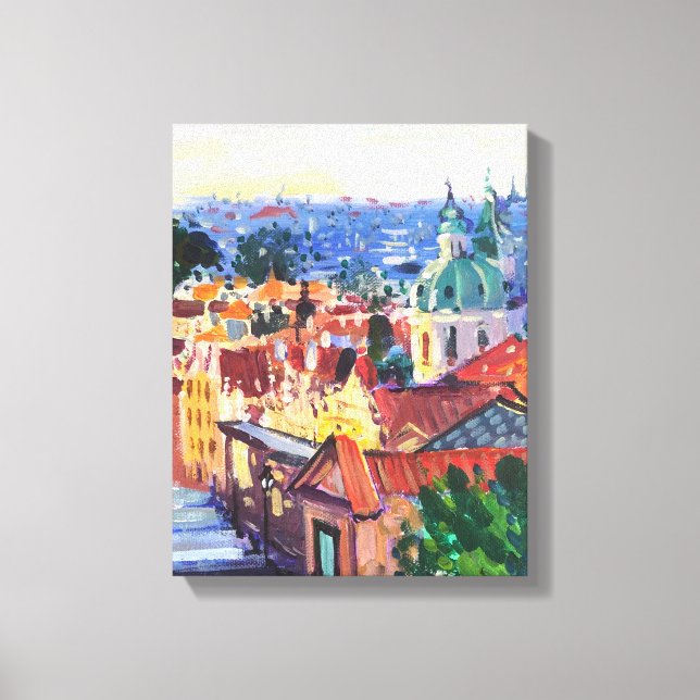Modern painting , Praga Canvas Print (Front)