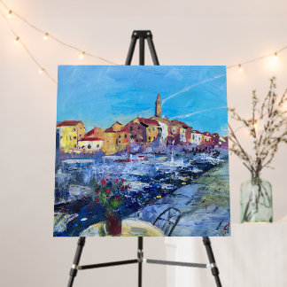 Modern painting summer Rovinj in Croatia Foam Board