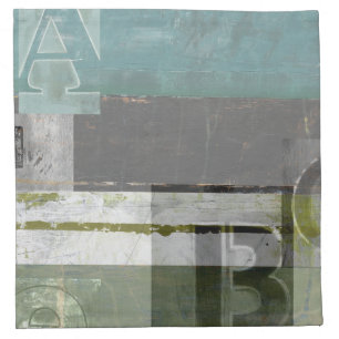 Modern Painting with Assorted Letters Cloth Napkin