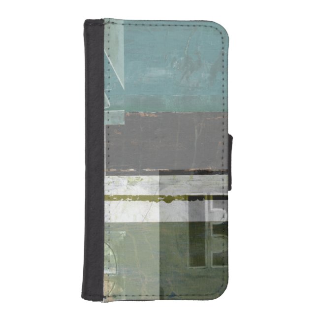 Modern Painting with Assorted Letters iPhone Wallet Case (Front)