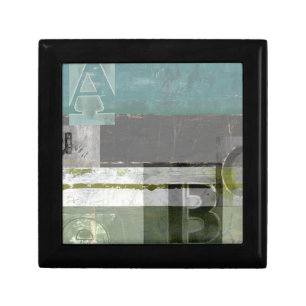 Modern Painting with Assorted Letters Keepsake Box