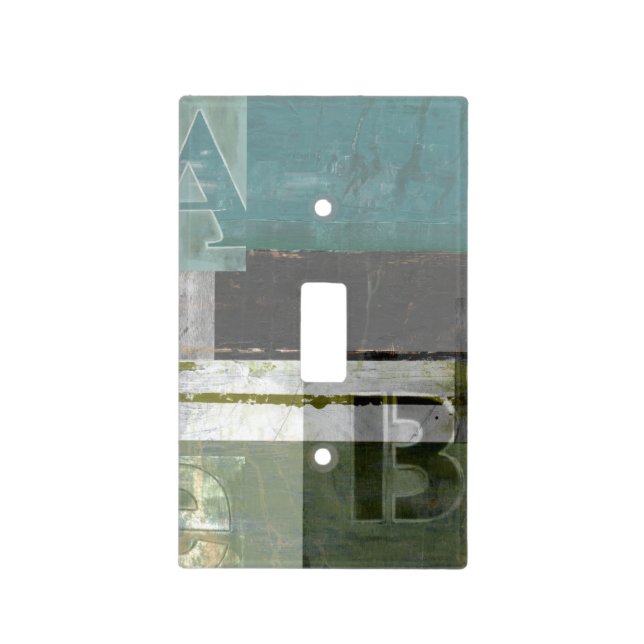 Modern Painting with Assorted Letters Light Switch Cover (Front)