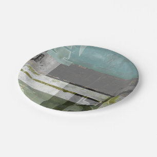 Modern Painting with Assorted Letters Paper Plates