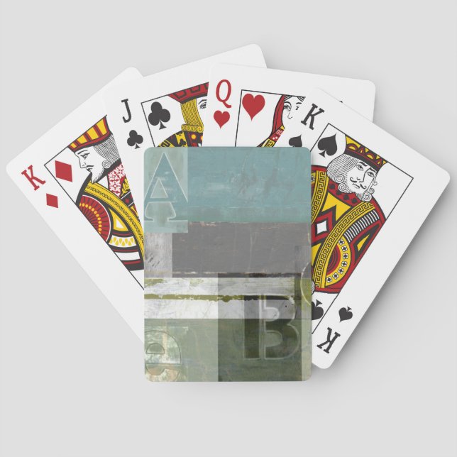 Modern Painting with Assorted Letters Poker Cards (Back)