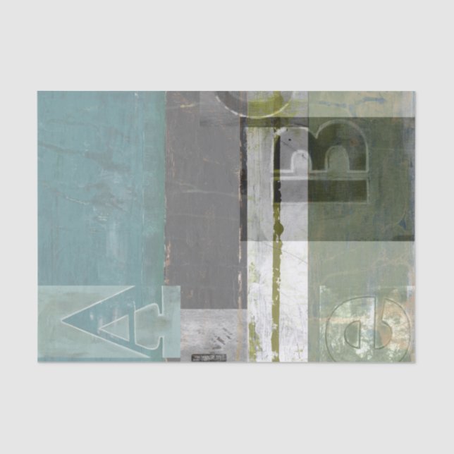 Modern Painting with Assorted Letters Tissue Paper (Front)