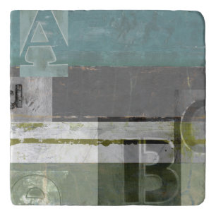 Modern Painting with Assorted Letters Trivet