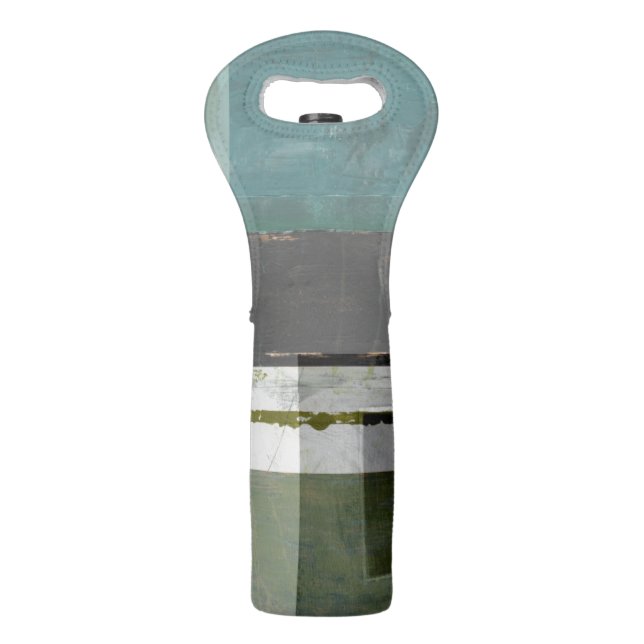 Modern Painting with Assorted Letters Wine Bag (Back)