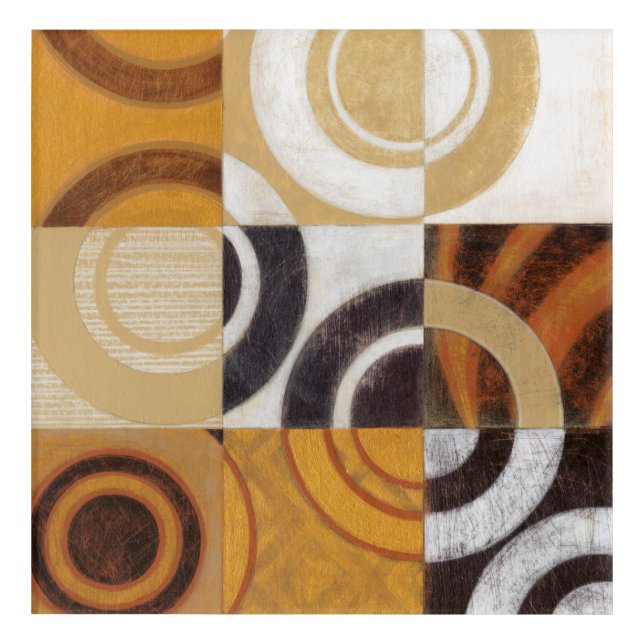 Modern Painting with Circular Patterns Acrylic Print (Front)