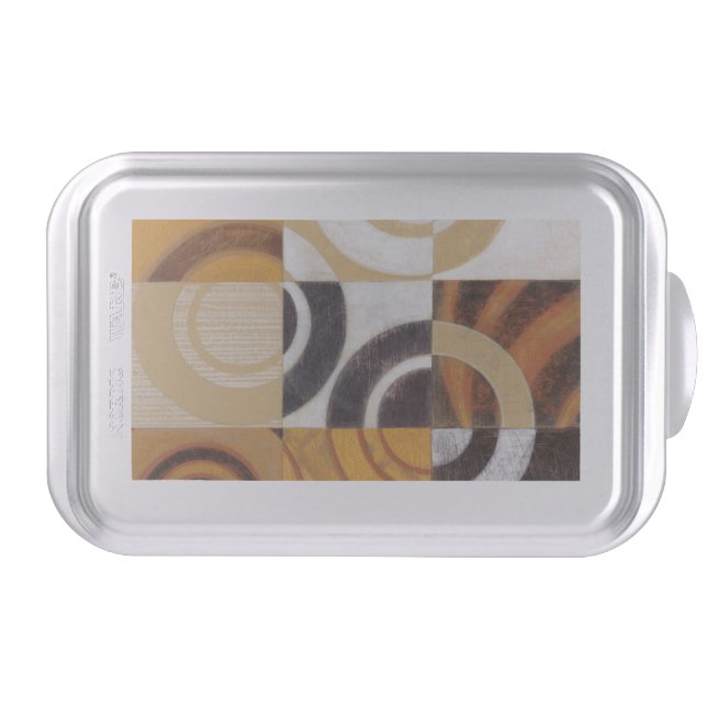 Modern Painting with Circular Patterns Cake Pan (Front)