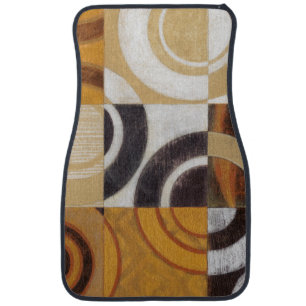 Modern Painting with Circular Patterns Car Floor Mat