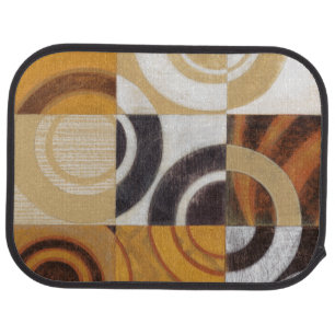 Modern Painting with Circular Patterns Car Mat