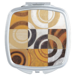 Modern Painting with Circular Patterns Compact Mirror