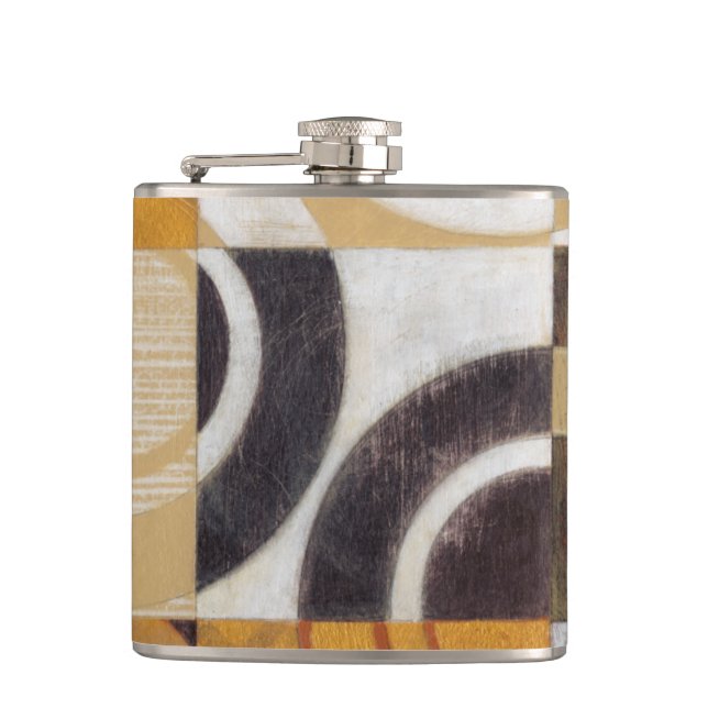 Modern Painting with Circular Patterns Flask (Front)