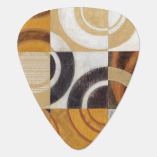Modern Painting with Circular Patterns Guitar Pick