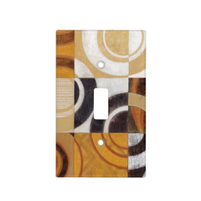 Modern Painting with Circular Patterns Light Switch Cover (Front)