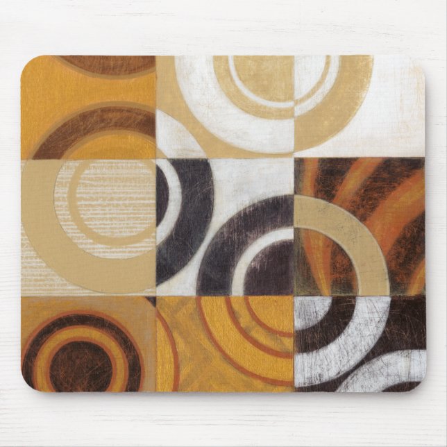 Modern Painting with Circular Patterns Mouse Pad (Front)