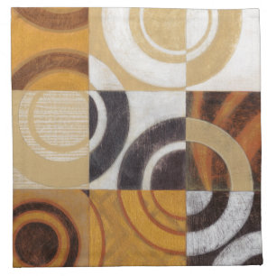 Modern Painting with Circular Patterns Napkin