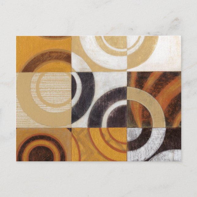 Modern Painting with Circular Patterns Postcard (Front)
