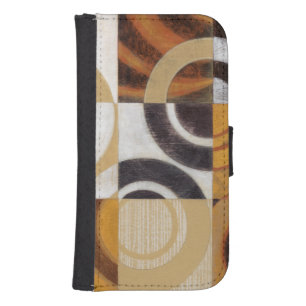 Modern Painting with Circular Patterns Wallet Phone Case For Samsung Galaxy S4