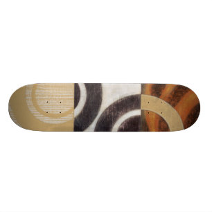Modern Painting with Circular Patterns Skateboard