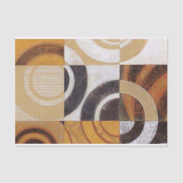 Modern Painting with Circular Patterns Tissue Paper (Front)