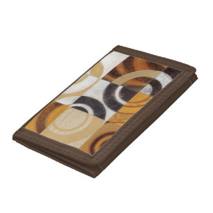 Modern Painting with Circular Patterns Trifold Wallet