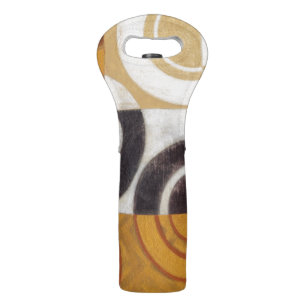Modern Painting with Circular Patterns Wine Bag