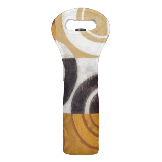 Modern Painting with Circular Patterns Wine Bag (Back)