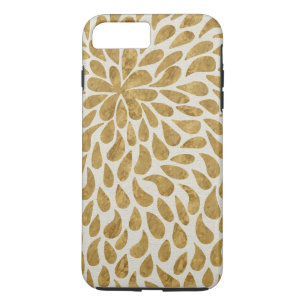 Modern Paisley Flower in Gold and White iPhone 8 Plus/7 Plus Case
