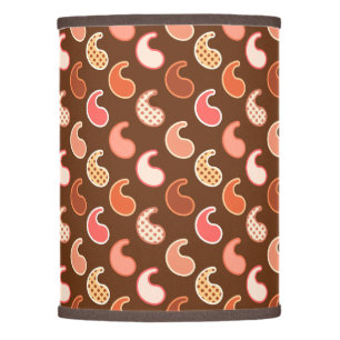 Modern Paisley pattern, Earth Tones, Cocoa Brown Lamp Shade