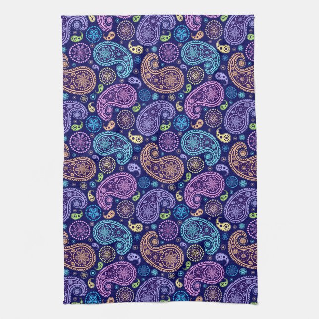 Modern Paisley Pattern Kitchen Towel (Vertical)