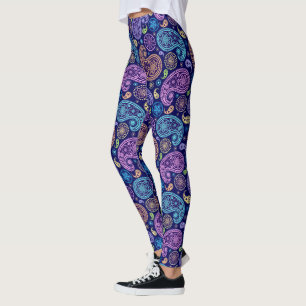 Modern Paisley Pattern Leggings