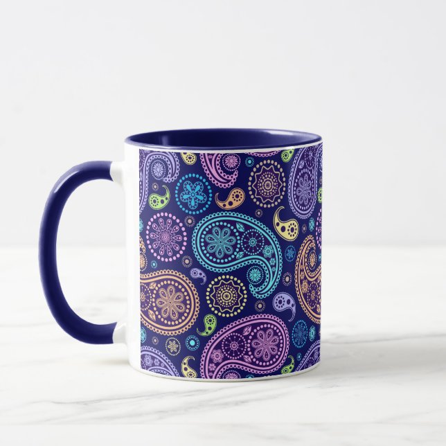 Modern Paisley Pattern Mug (Left)