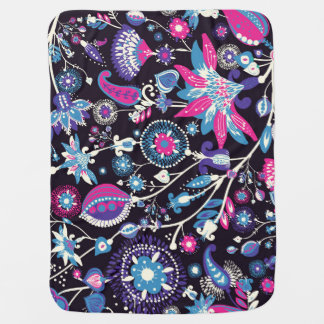 Modern paisley: traditional oriental pattern. baby blanket