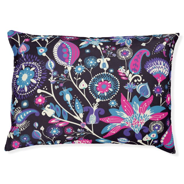 Modern paisley: traditional oriental pattern. pet bed (Front)