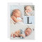 Modern Pale Blue Monogram Baby Boy Photo Birth
