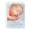 Modern Pale Blue Monogram Baby Boy Photo Birth
