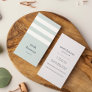 Modern Pale Mist Blue and White Stripe Business Card