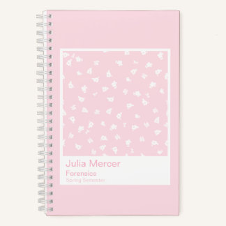 Modern Pale Pink Floral Pattern Swatch Small Notebook