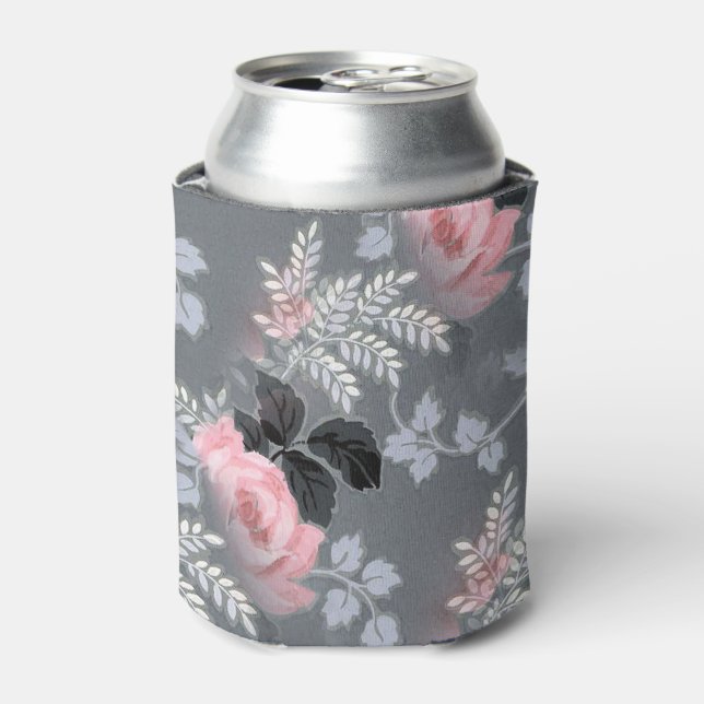Modern Pale Pink Roses Can Cooler (Can Front)
