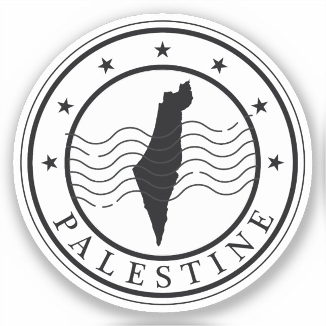 Modern Palestine Stamp  Sticker (Front)