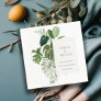 Modern Palm Green Leafy Tropical Foliage Wedding Napkins