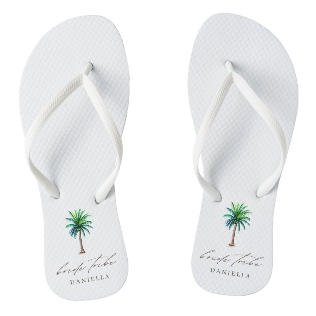 Bride tribe best sale flip flops